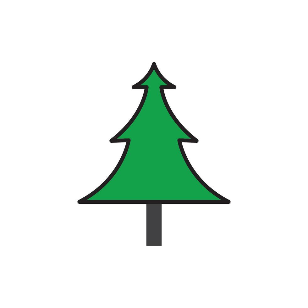 simple pine or fir tree logo pine house evergreen.for pine forest adventurers camping nature badges and business. vector