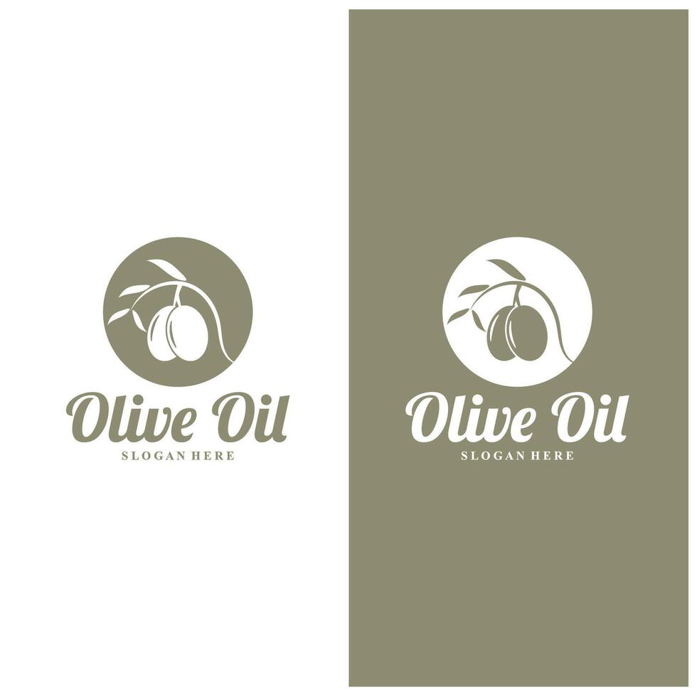 olive logo olive oil simple design design vector