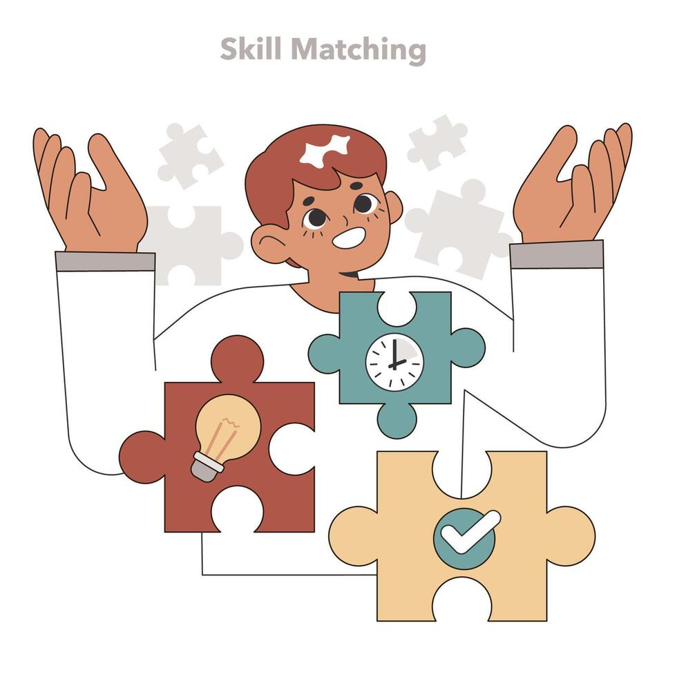 Skill Matching concept. illustration. vector