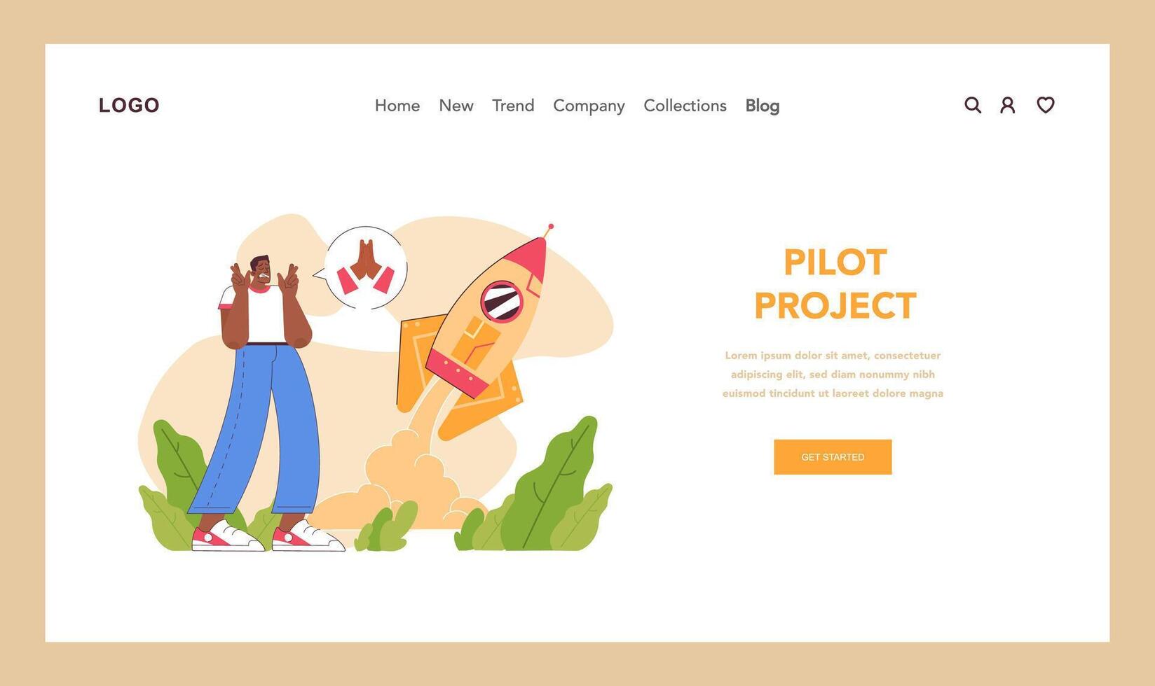 Innovation cycle web or landing. Generation of a creative idea or vector