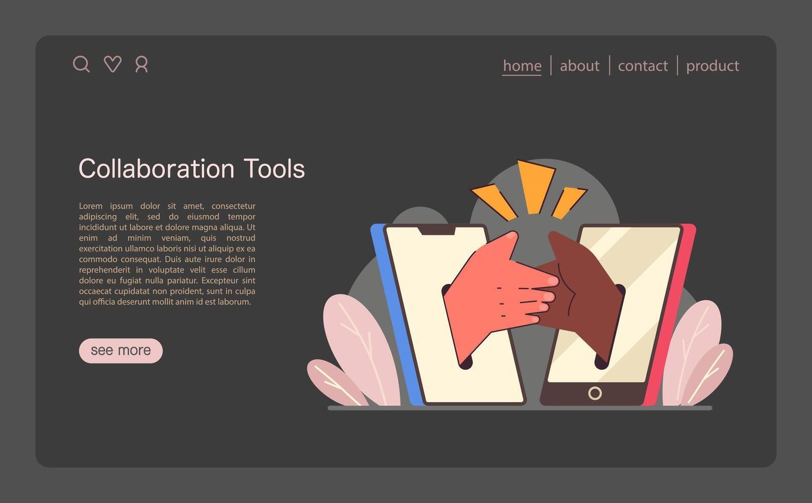 Unified technology concept. Flat illustration vector