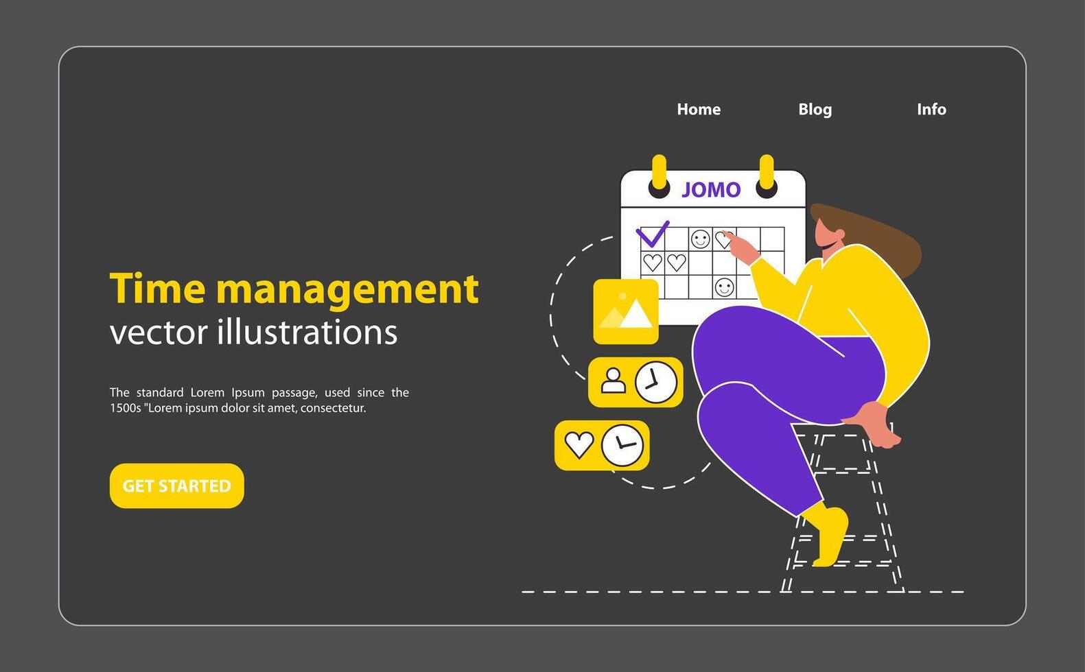 way to defeat fomo. Flat Illustration vector