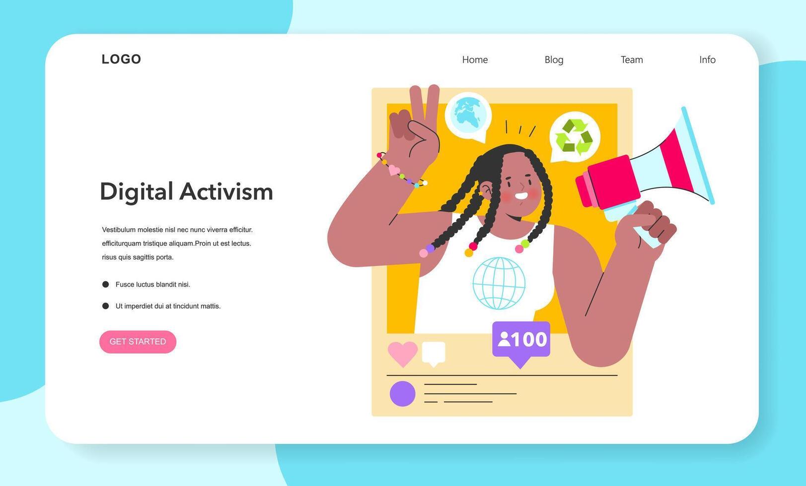 Digital Natives. Flat Illustration vector