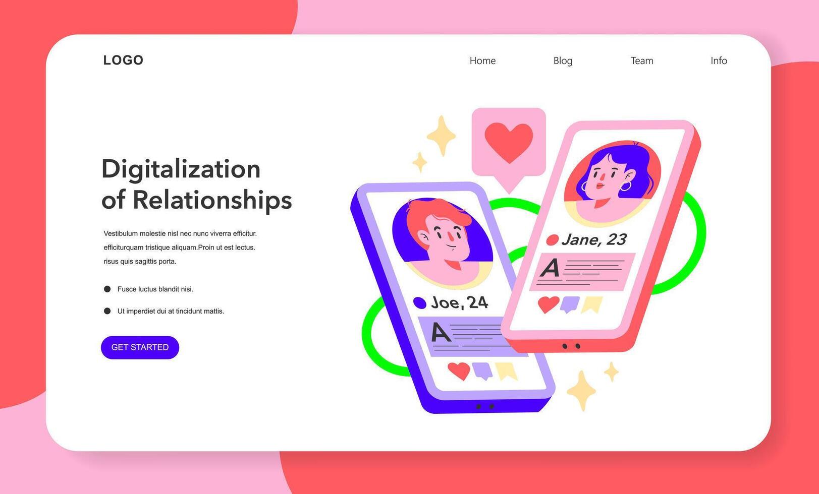 Lifestyle trends concept. The transformation of romantic connections in the digital age through online dating platforms. vector