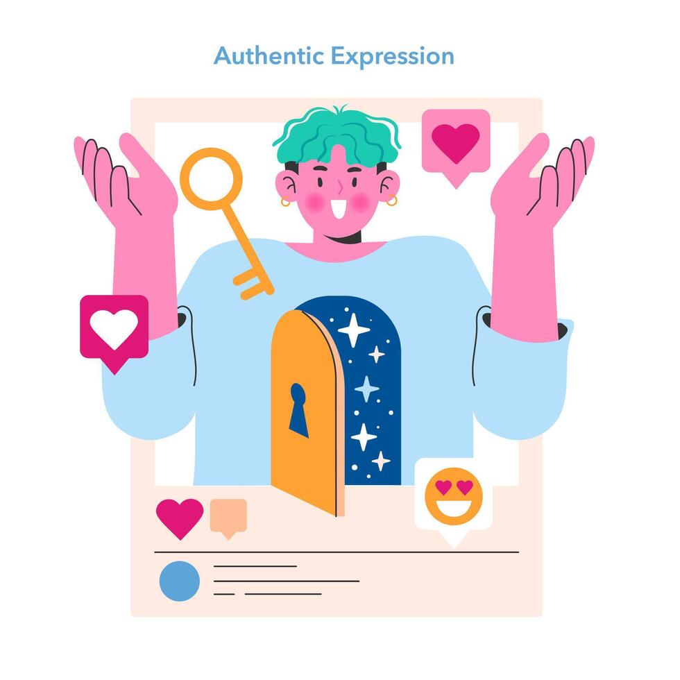 content creation. Flat Illustration vector