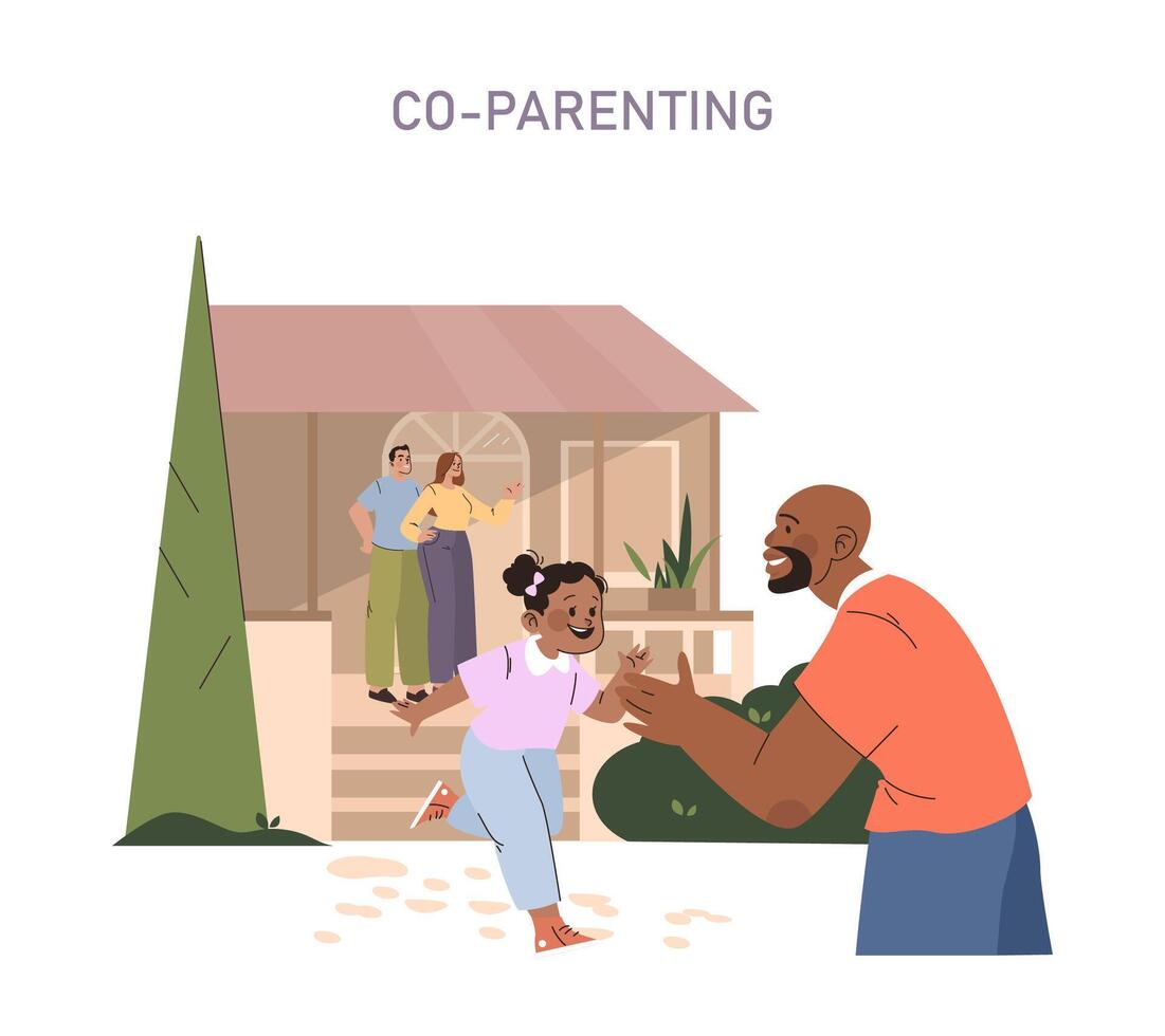 Modern Families concept. vector