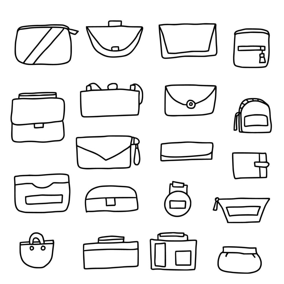 Set of handbags. design illustration. vector