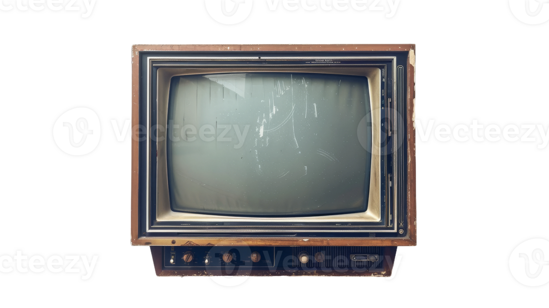 retro oud televisie Aan transparant achtergrond, formaat png