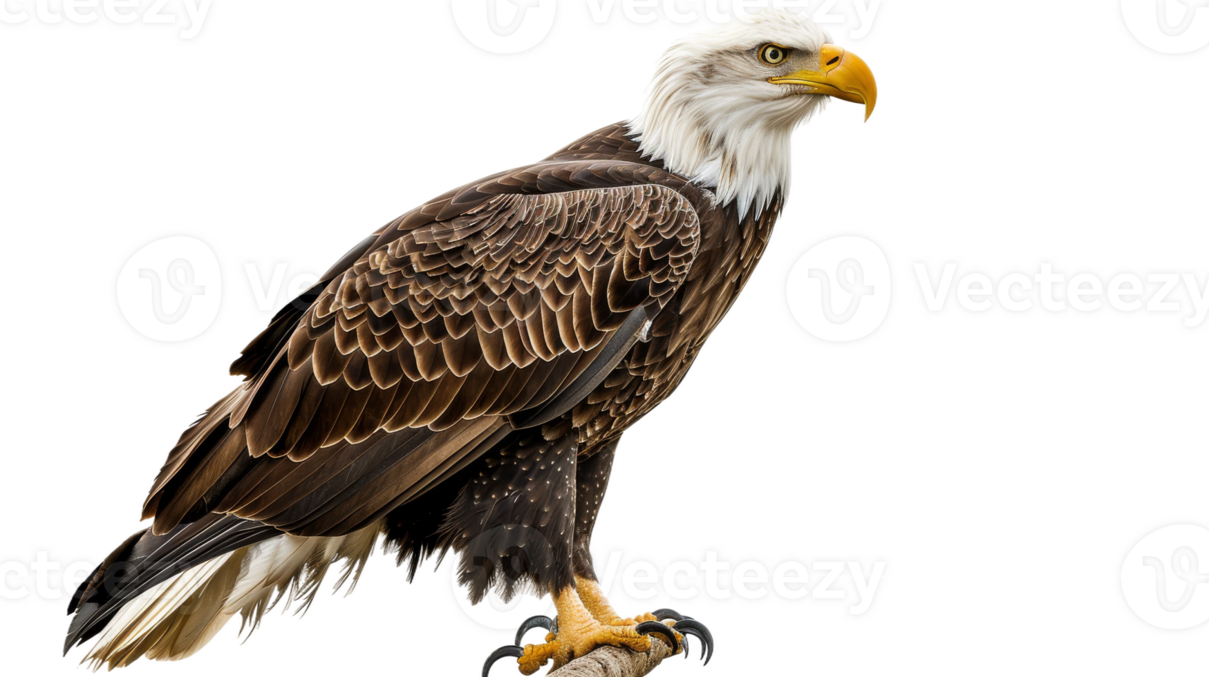 Bald Eagle on Transparent Background, Format png