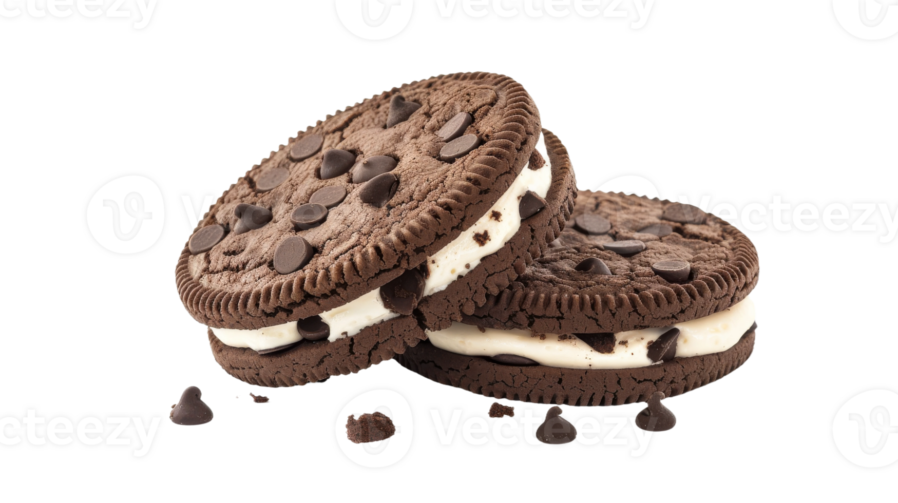 Cookies and Cream on Transparent Background, Format png