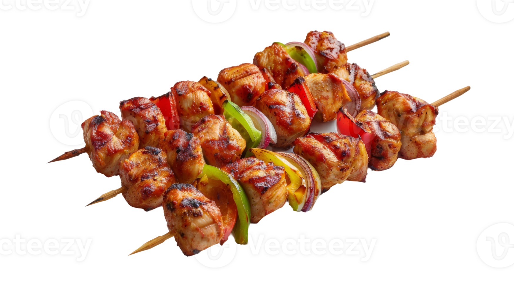 Chicken Kebab on Transparent Background, Format png