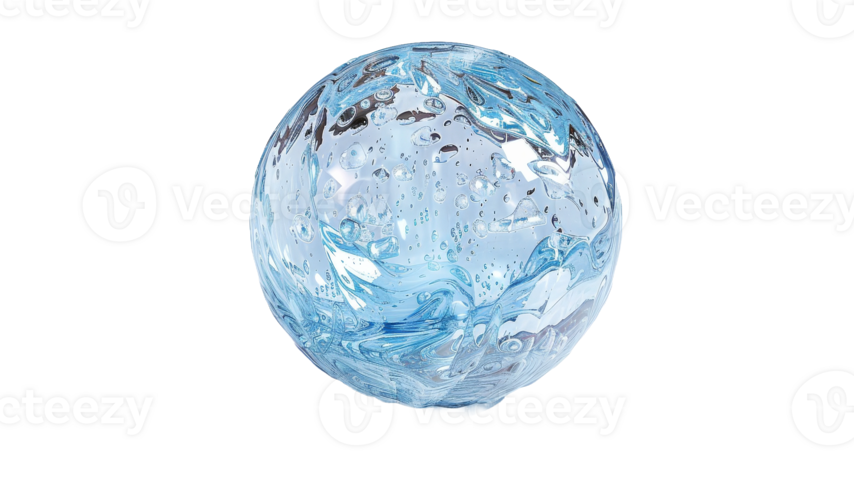 Crystal Glass Bubble on Transparent Background, Format png