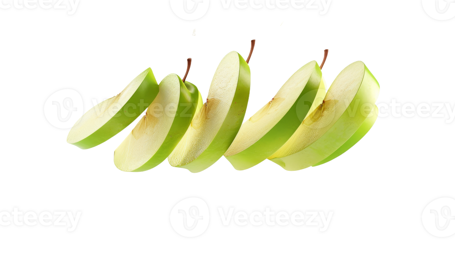 Apple Slices on Transparent Background, Format png