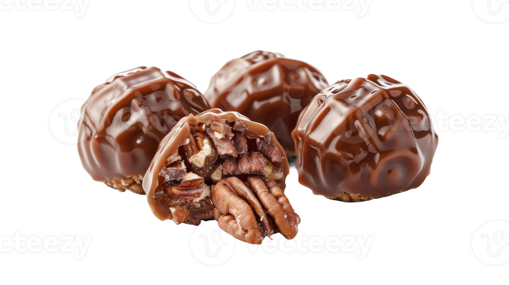 Pieces of Pecan Praline on Transparent Background, Format 44013071 PNG