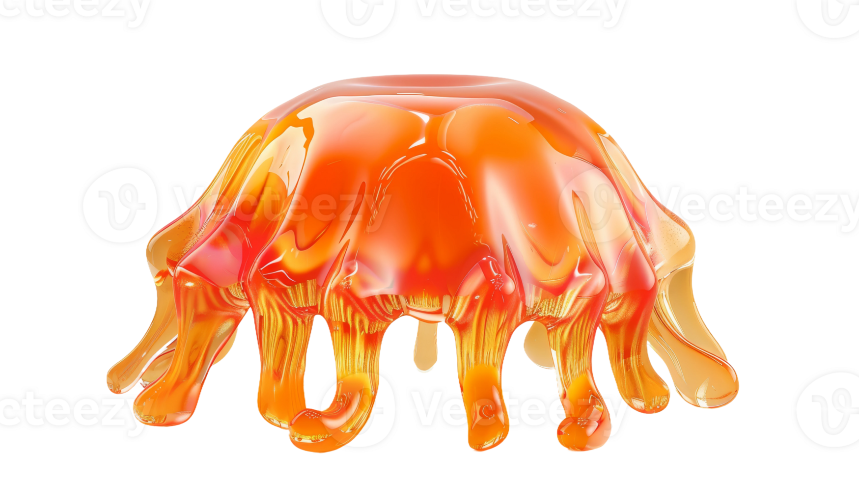 Jelly in Front View on Transparent Background, Format png