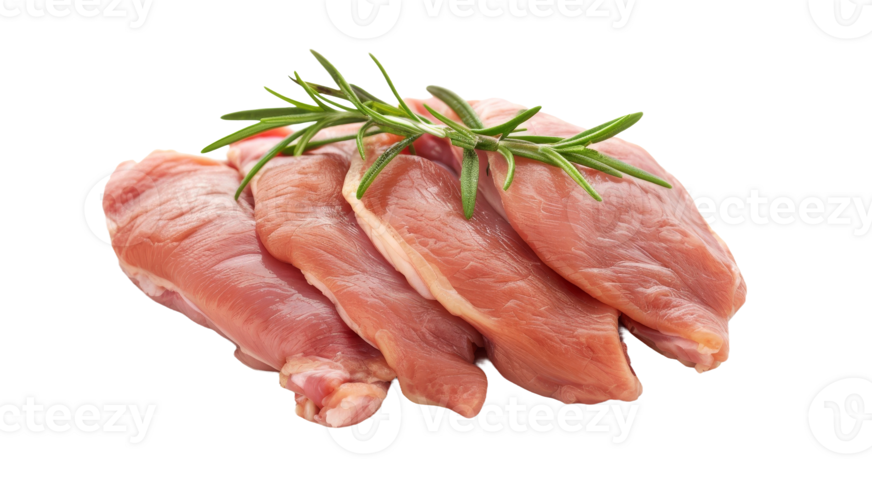 Raw Chicken Meat on Transparent Background, Format png