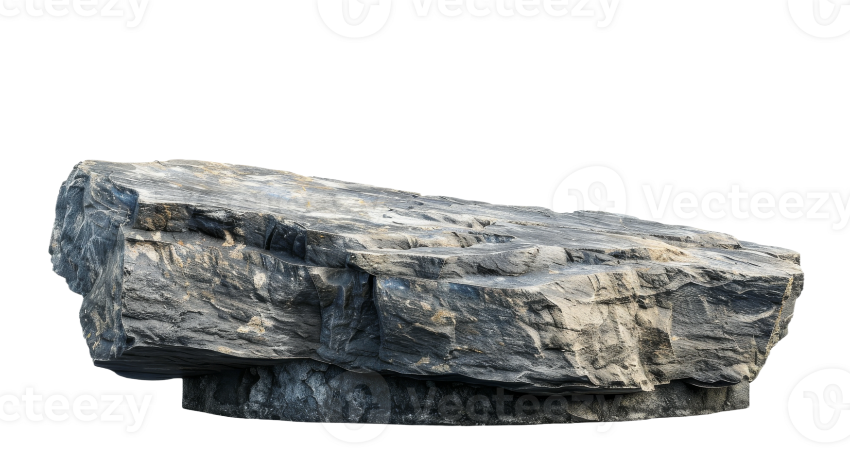 Rock Slab Podium on Transparent Background, Format png