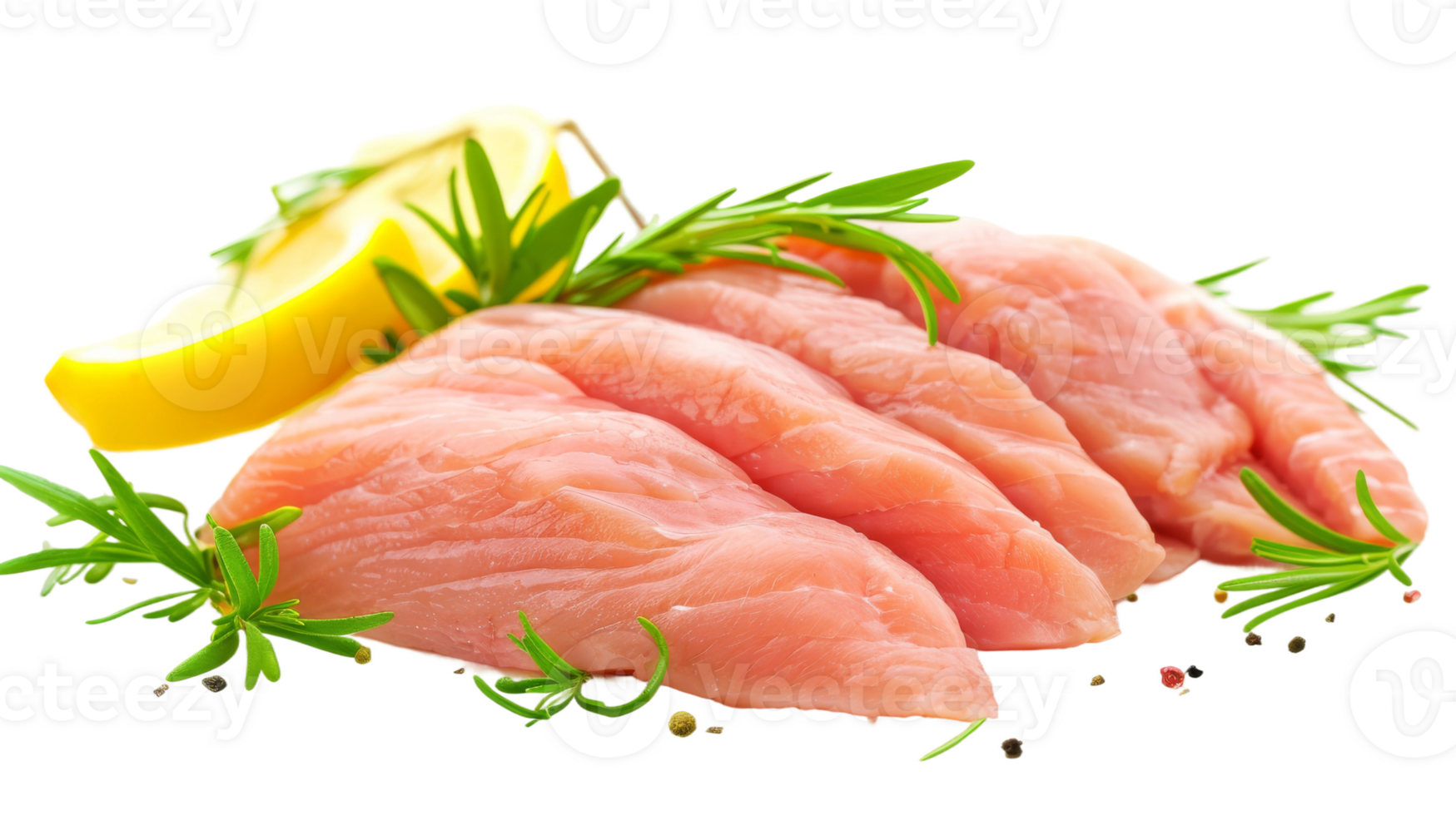Raw Chicken Meat on Transparent Background, Format png