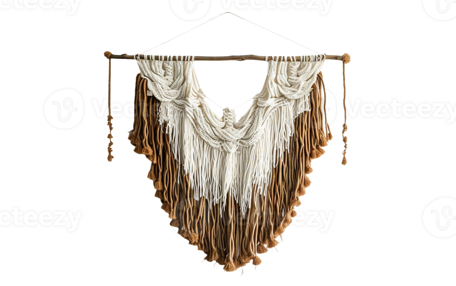 Wall Hanging in Earthy Tones on Transparent Background png