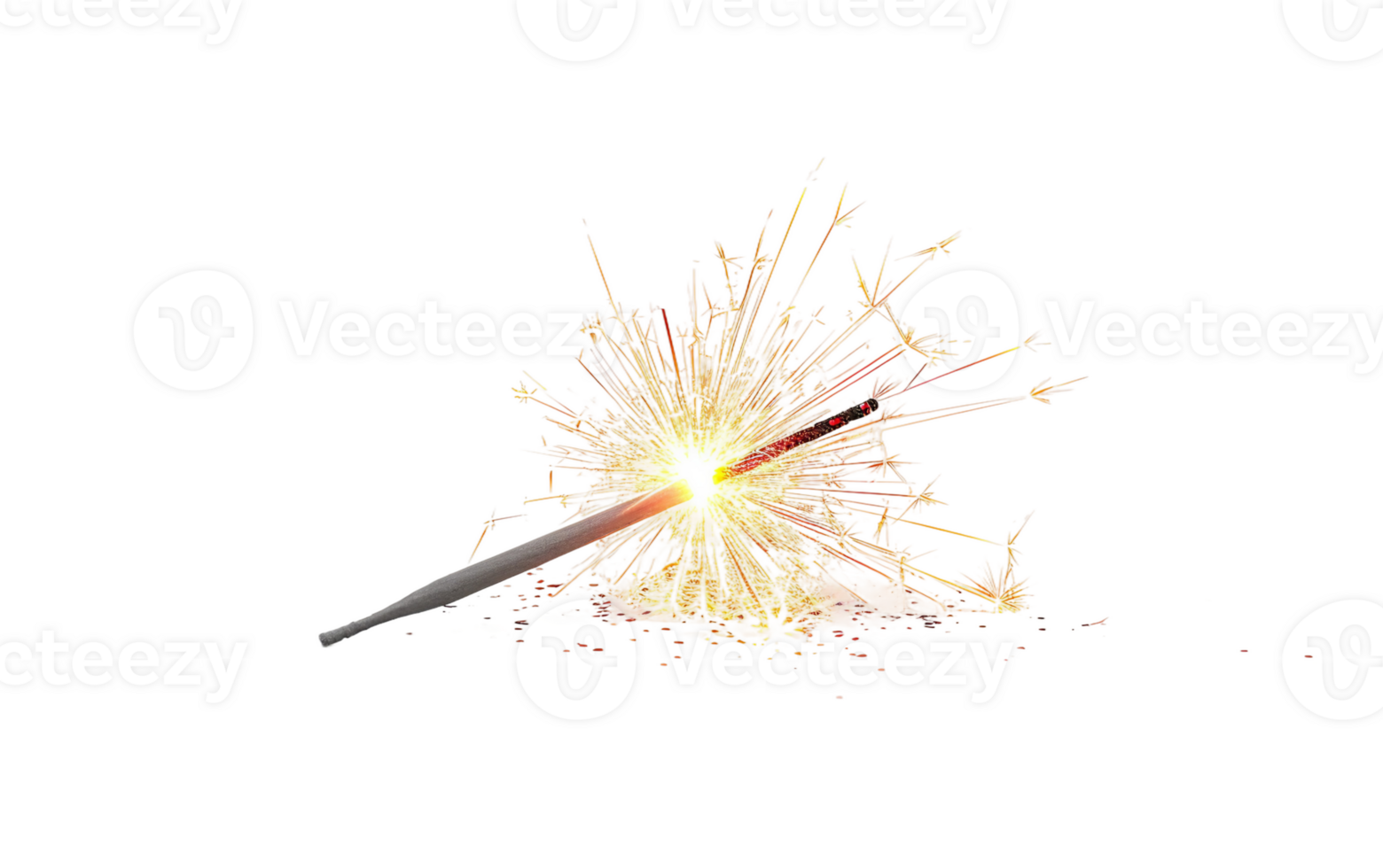 Dazzling Sparkler on Transparent Background png