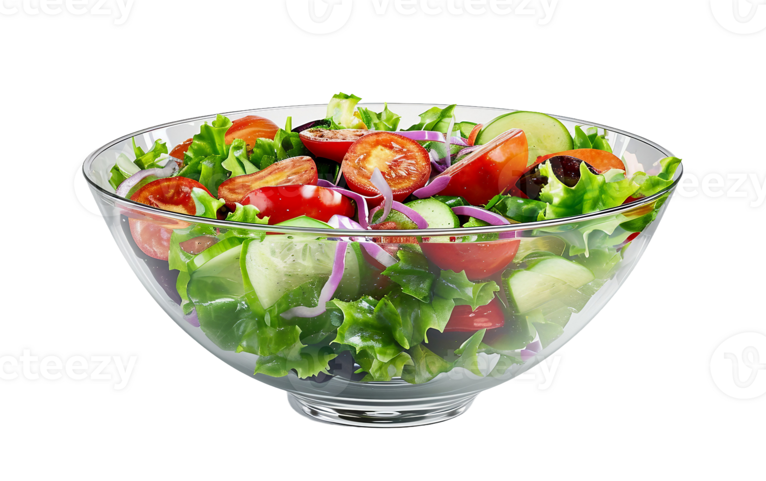 Salad in a Bowl on Transparent Background png