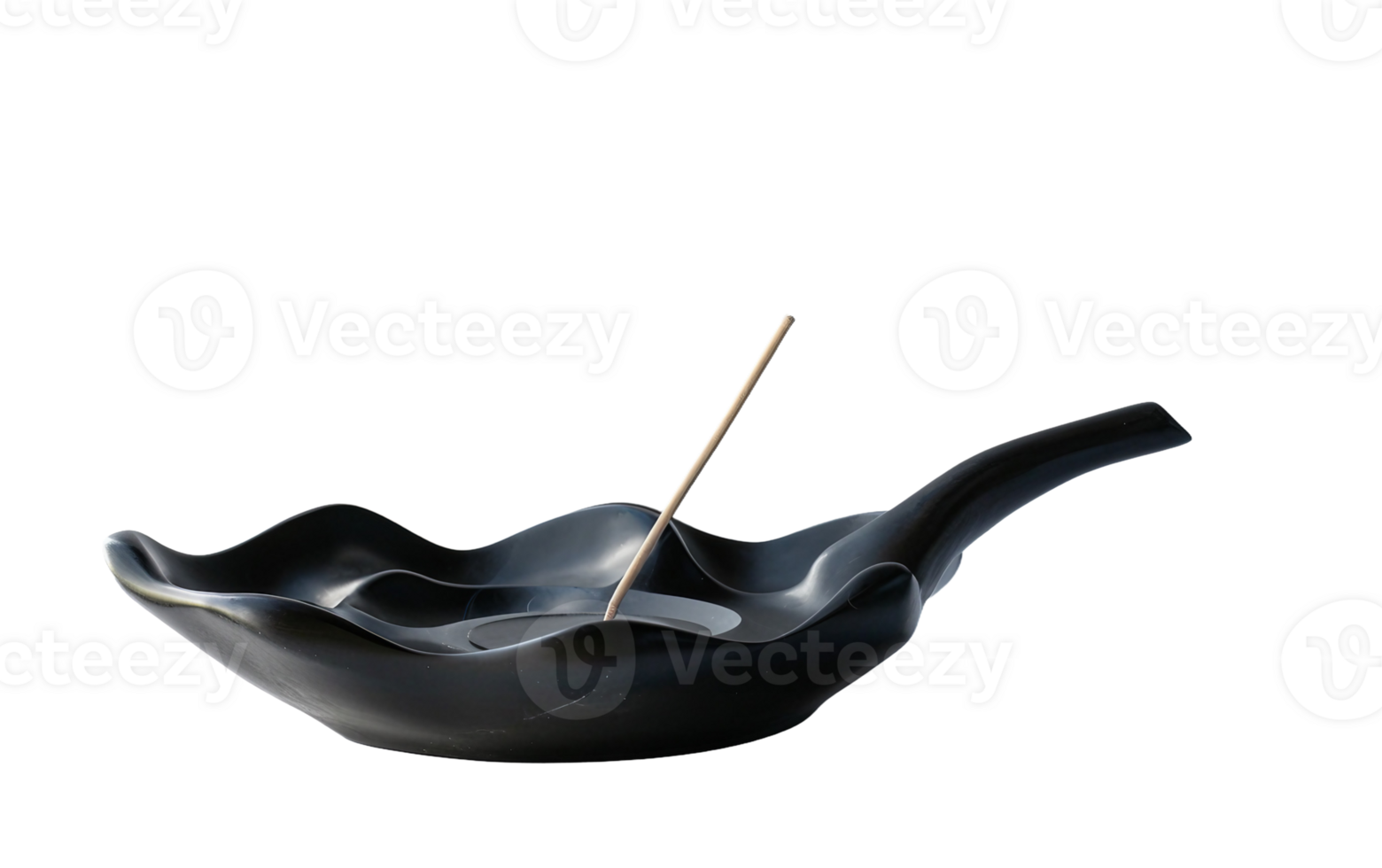 Obsidian Incense Holder on Transparent Background png