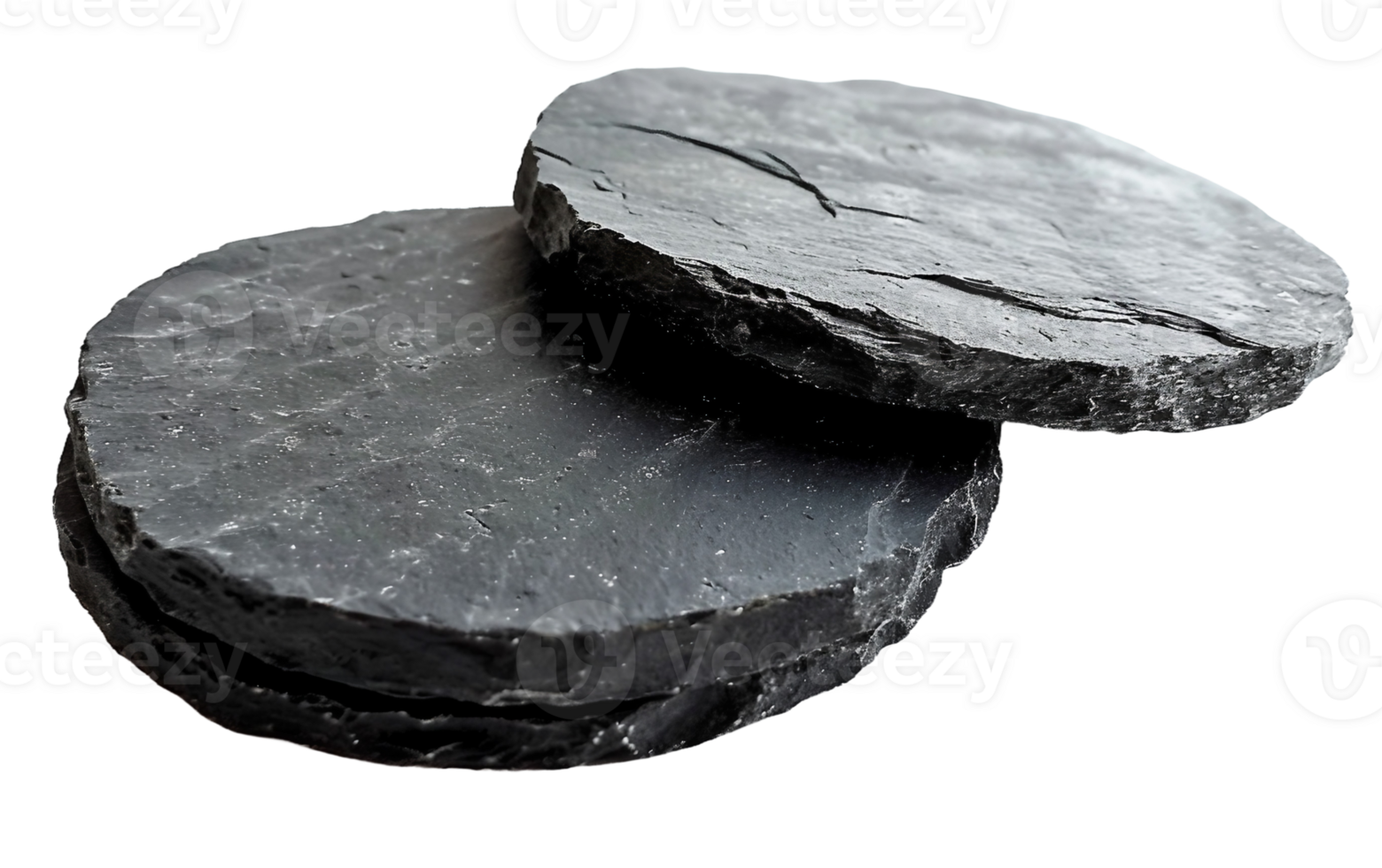 Basalt Coasters for Stylish Settings on Transparent Background png