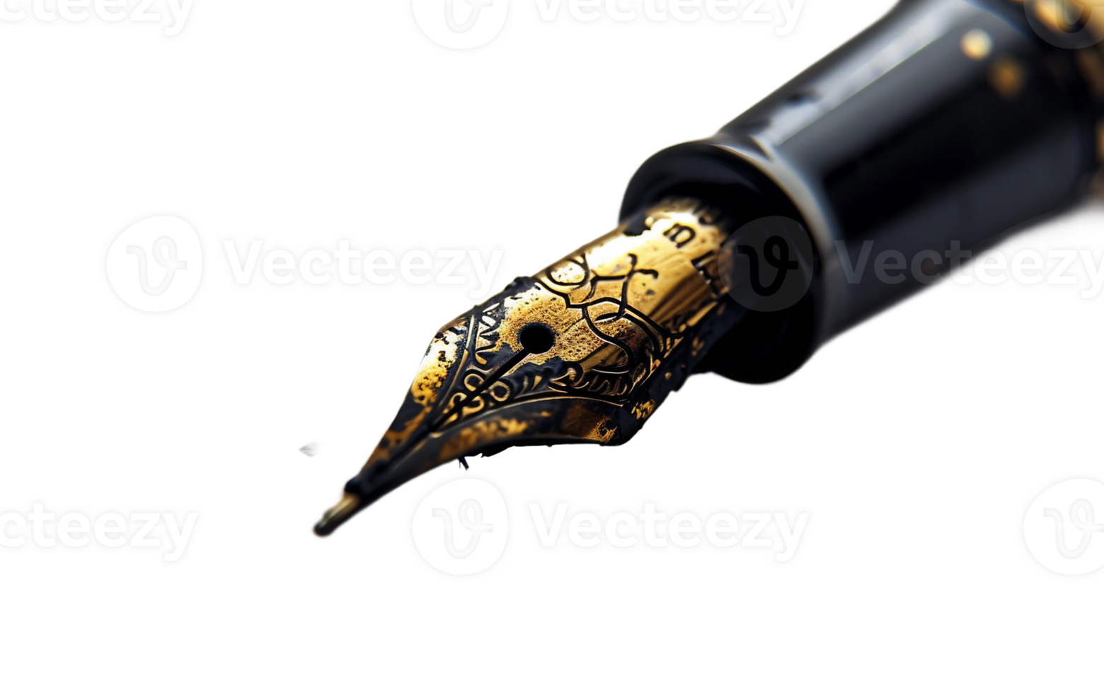 Calligraphy Pen Art on the transparent background, Format png