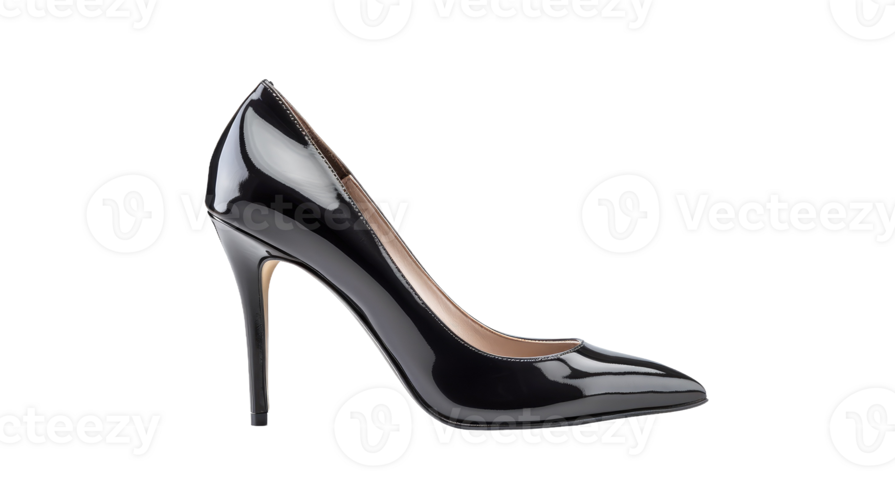 Leather High Heel Shoe On Transparent Background png