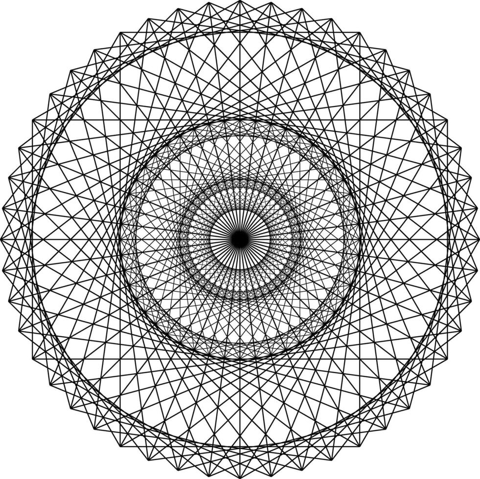 Geometrical figure from Sacred Geometry elements. Illustration. vector