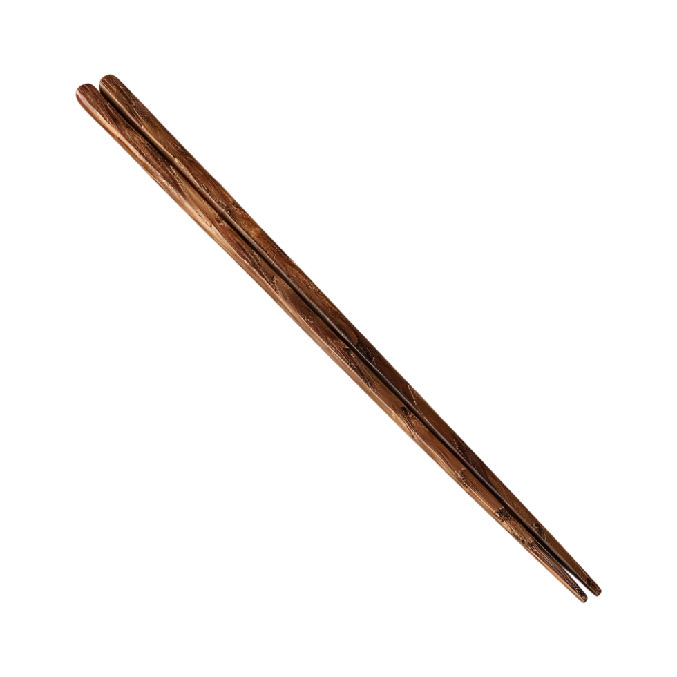 3D Rendering of a Wooden Chopsticks on Transparent Background png