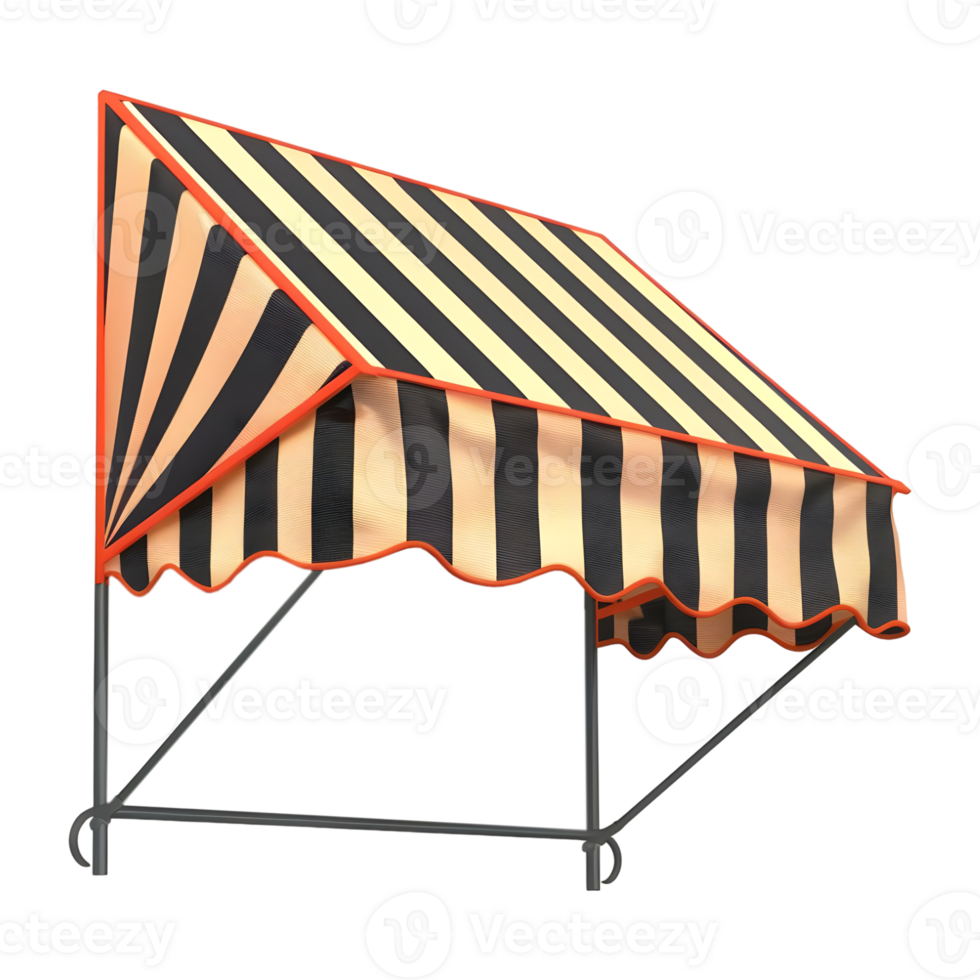 3D Rendering of a Shop Outside Shed on Transparent Background png