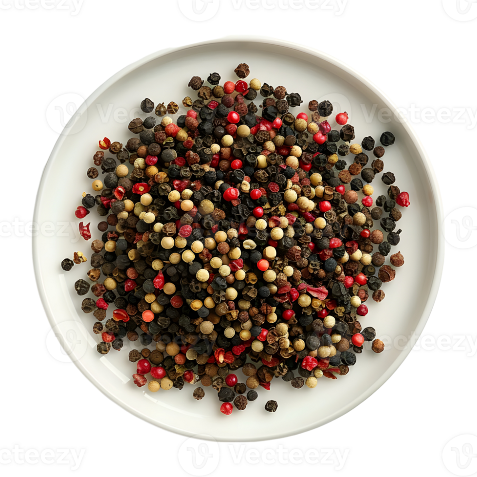3D Rendering of a Dry Spices in a Plate on Transparent Background png