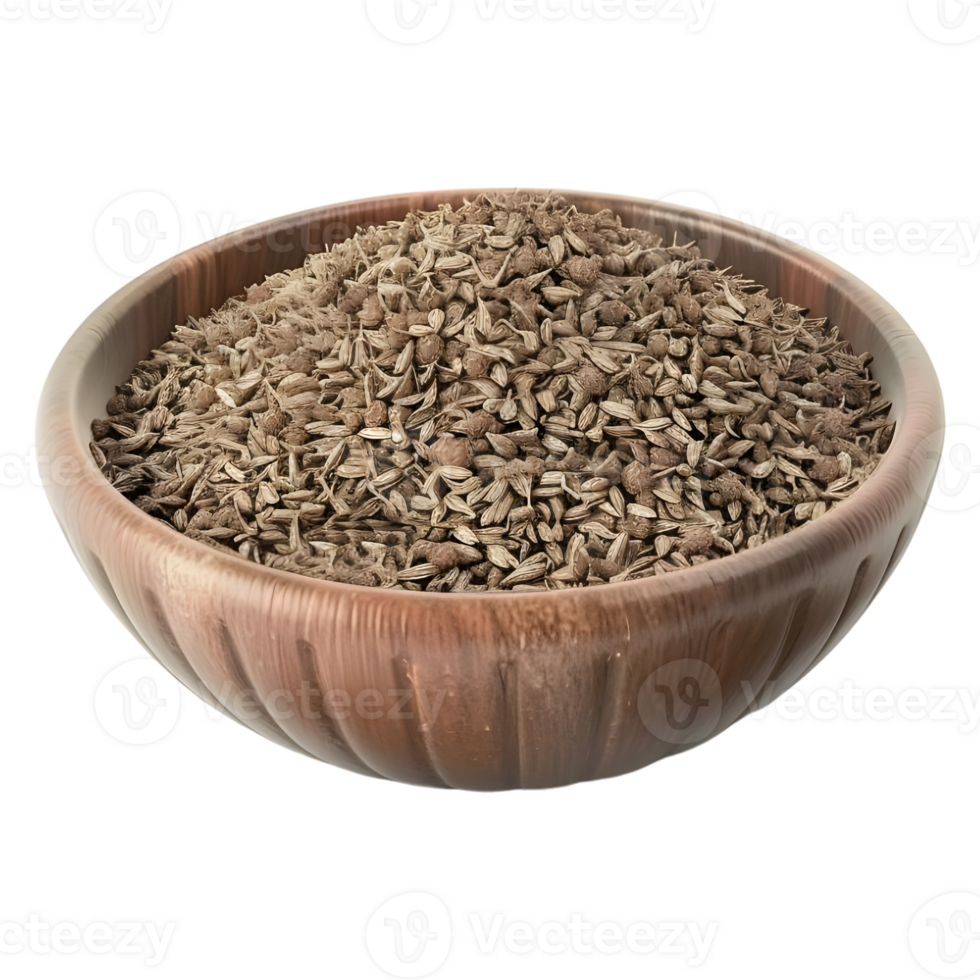 3D Rendering of a Dry Spices in a Bowl Grinded on Transparent Background png