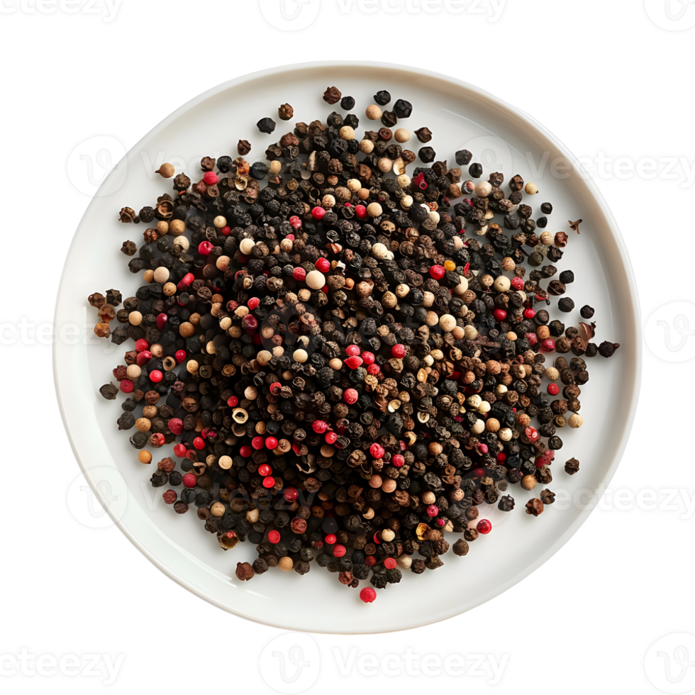 3D Rendering of a Dry Spices in a Plate on Transparent Background png