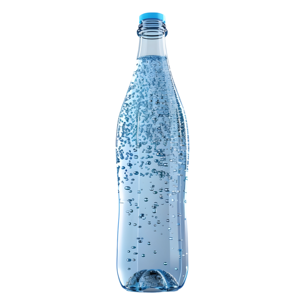 3D Rendering of a Cleaning Fluid Bottle on Transparent Background png