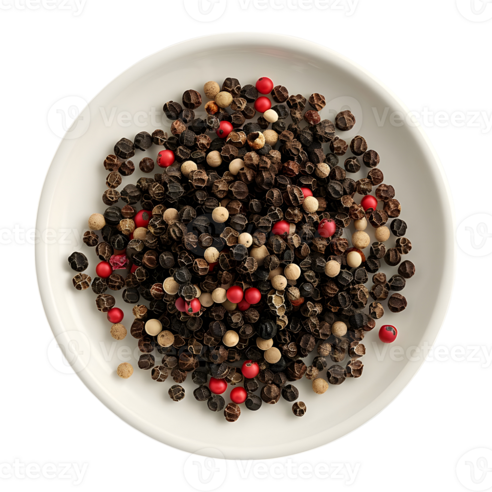 3D Rendering of a Dry Spices in a Plate on Transparent Background png