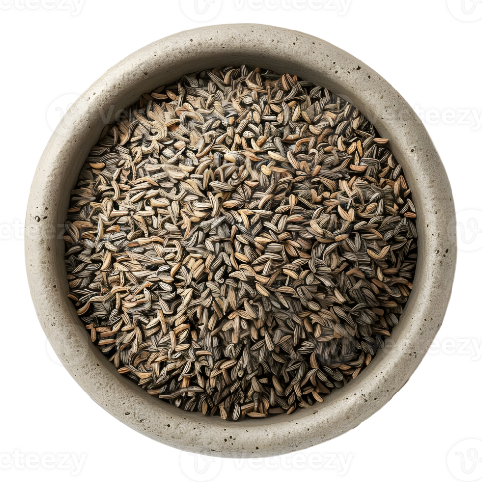 3D Rendering of a Dry Spices in a Bowl Grinded on Transparent Background png