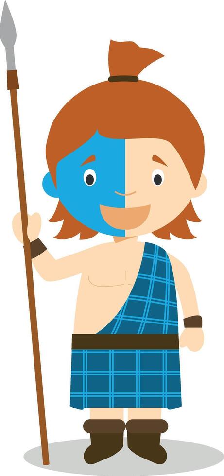Picto cartoon character. Illustration. Kids History Collection. vector