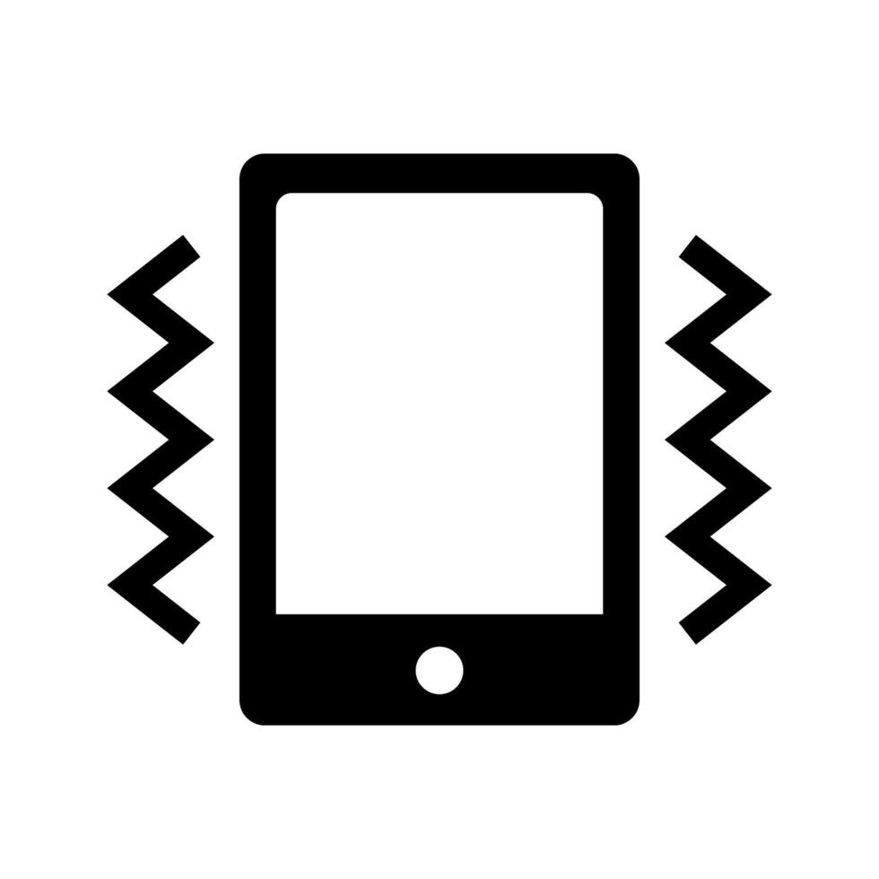 Smartphone vibration silhouette icon. vector