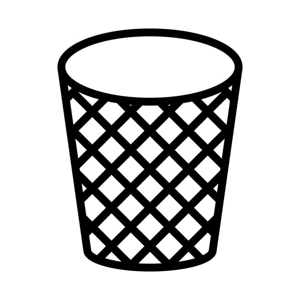 Mesh trash can icon. vector