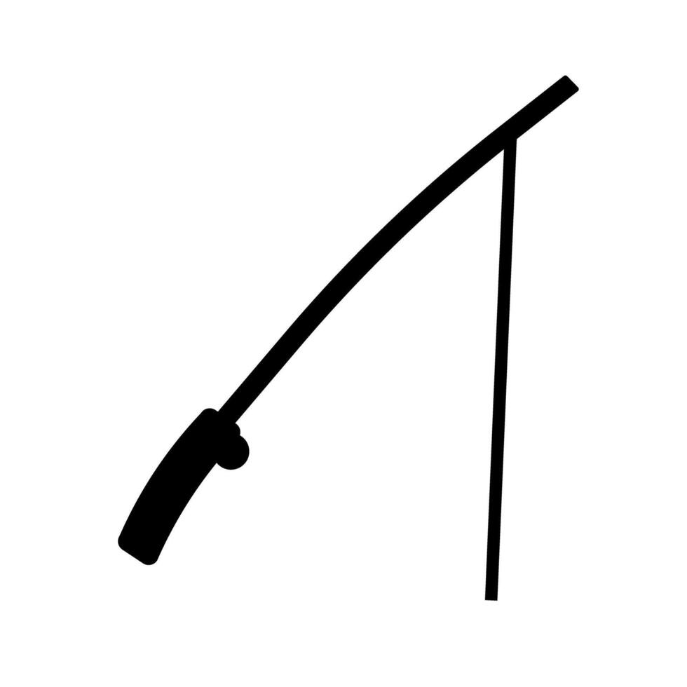 Simple fishing rod icon. vector