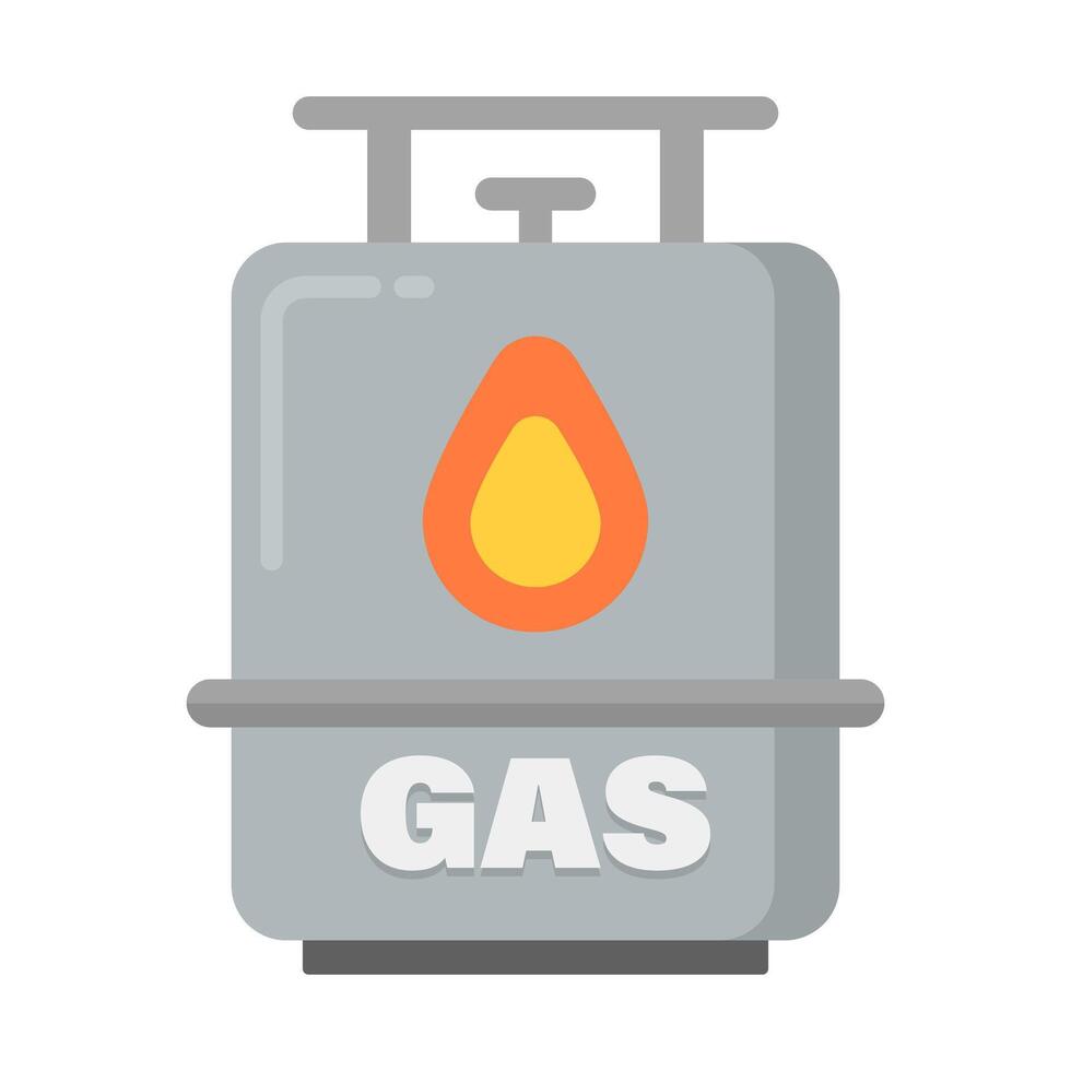 Propane gas cylinder icon. Household fuel. vector