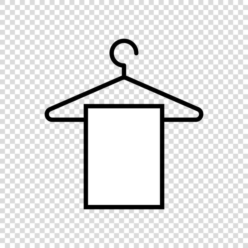 Towel icon on hanger. vector