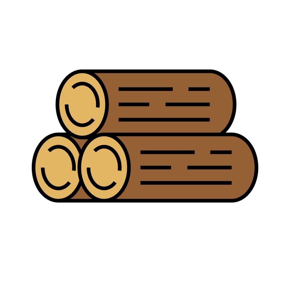 Firewood icon. Stacked logs. vector
