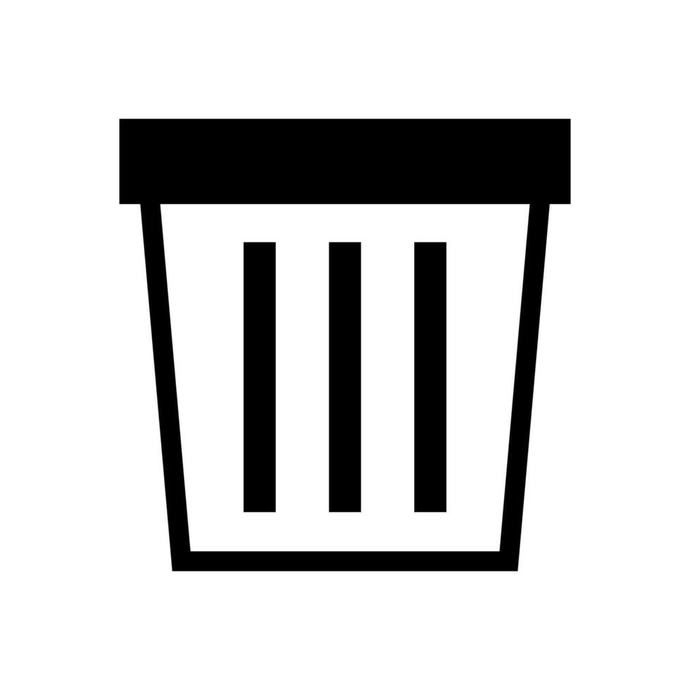 Trash can icon. Delete icon. Web UI symbol. vector