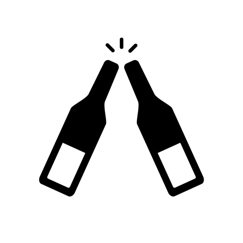 Cheers icon. Bottle Cheers. vector