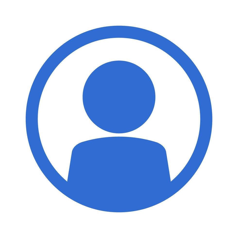 Round person button icon. Account and My Page button. vector