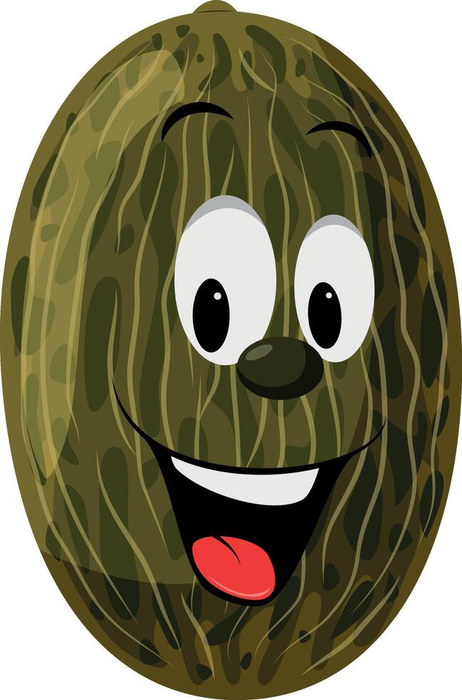 Fruits Characters Collection. illustration of a funny and smiling melon character. vector