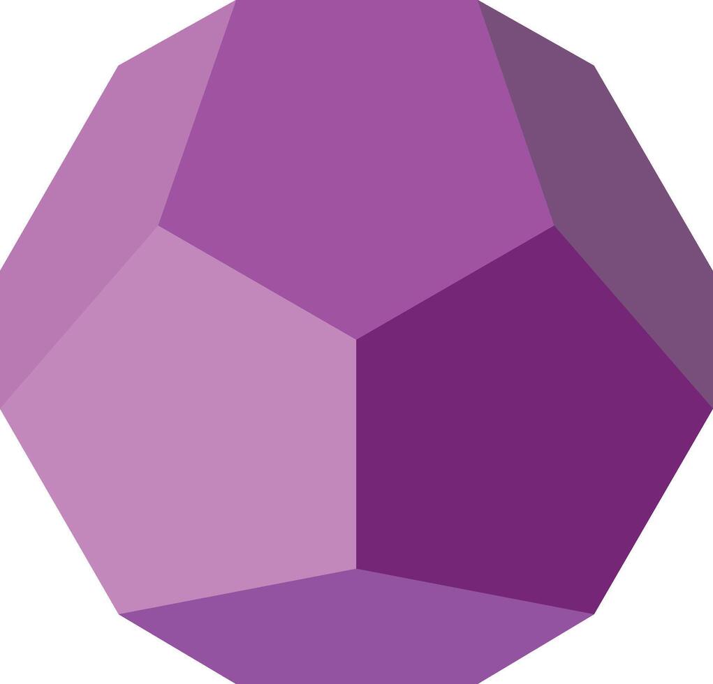 Colorful geometrical figure illustration. Dodecahedron vector